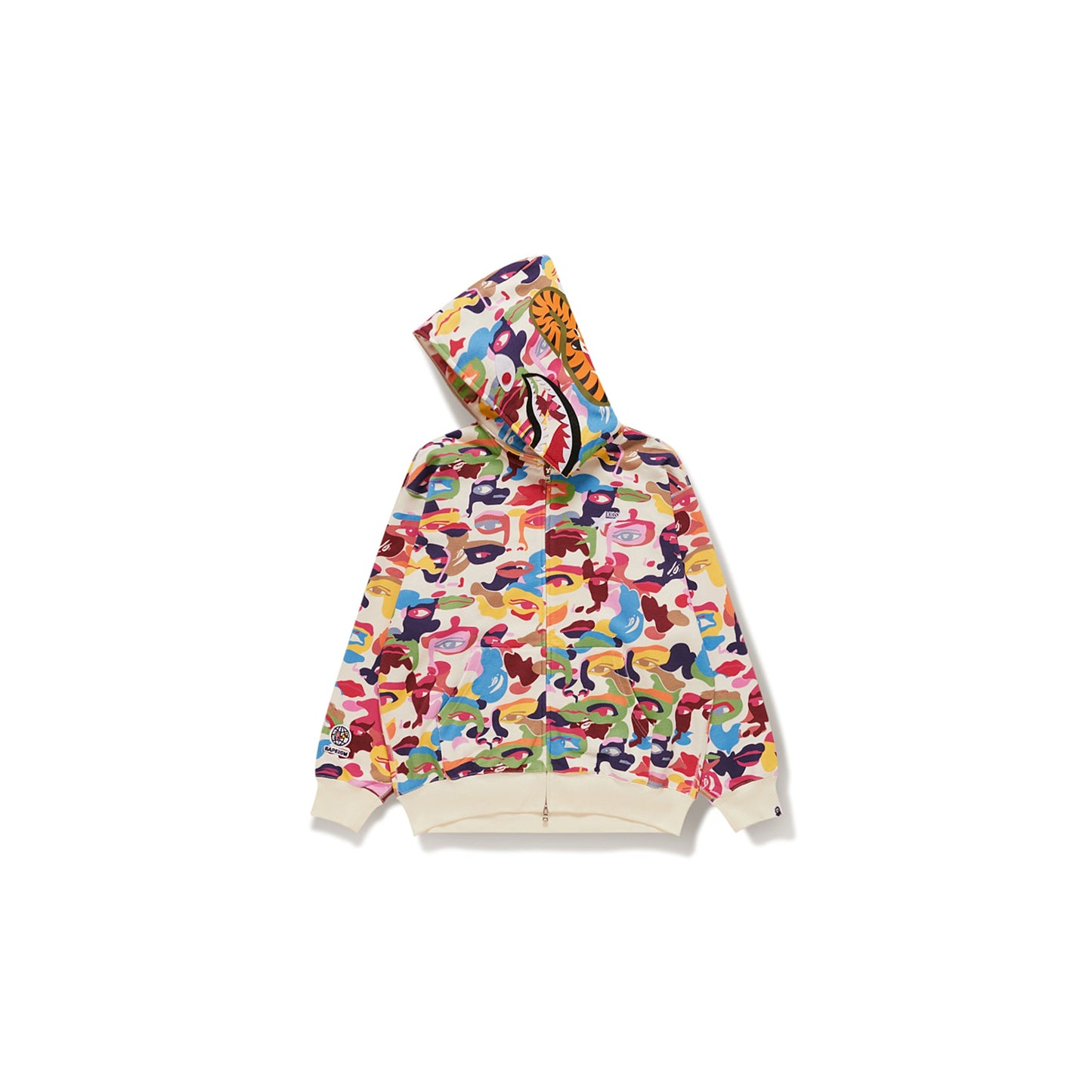BAPE X KIDSUPER CAMO SHARK FULL ZIP HOODIE [MULTI]